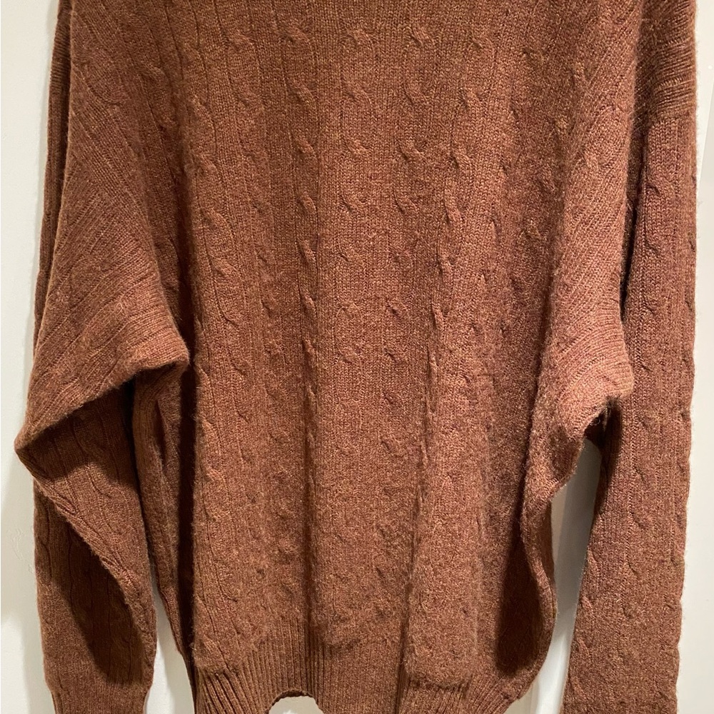 NWOT, Polo Ralph Lauren Cozy Brown Cable Knit Sweater